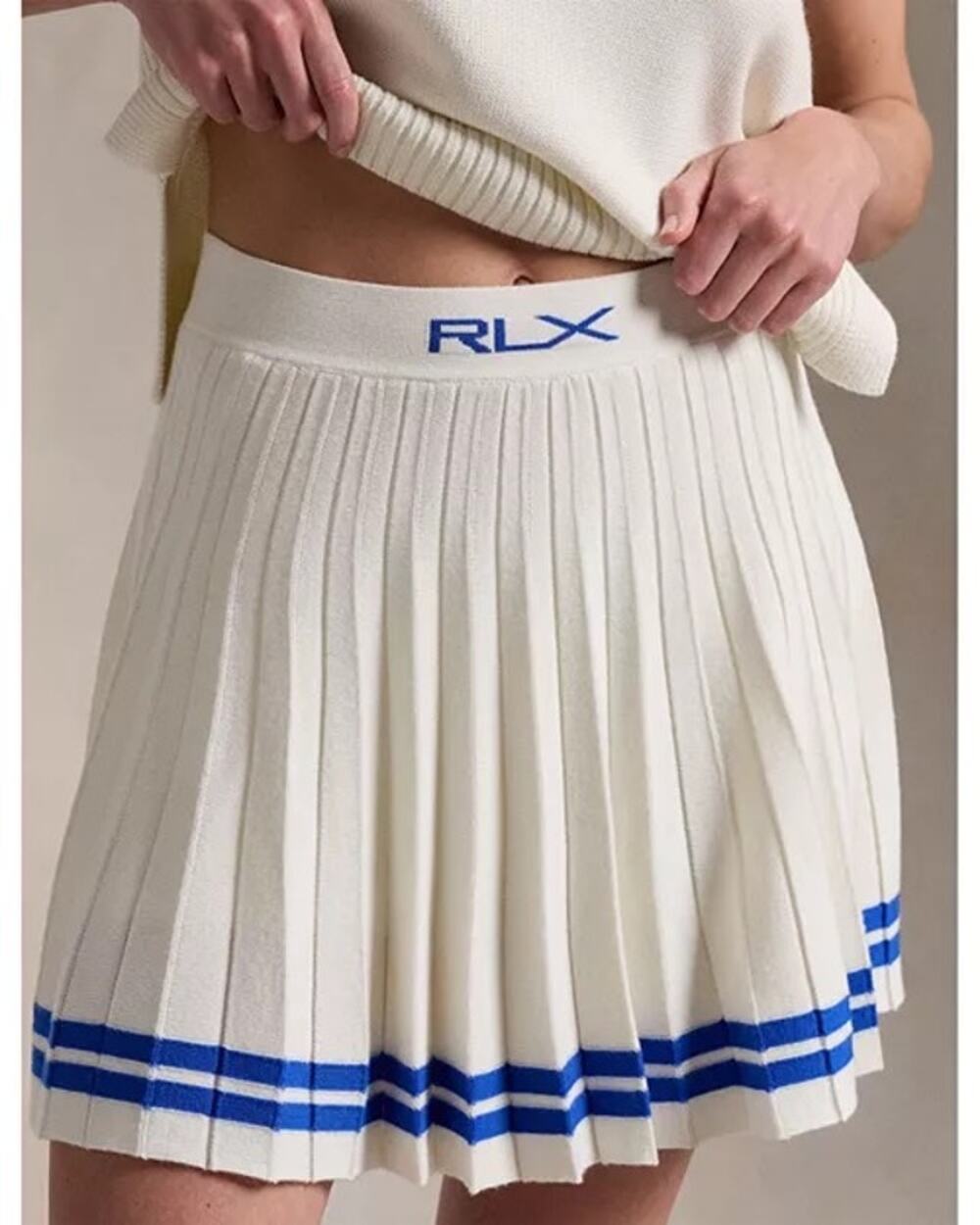 RLX Ralph Lauren Pleated Cricket Skort Preppy Quiet Luxury Sporty Knit White NWT - Picture 1 of 9